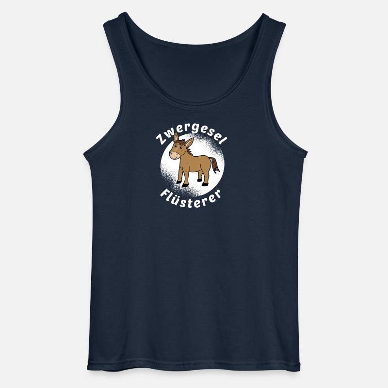 Zwergesel Flüsterer Miniesel Esel Muli Geschenk - Gildan Männer Tank Top - Navy