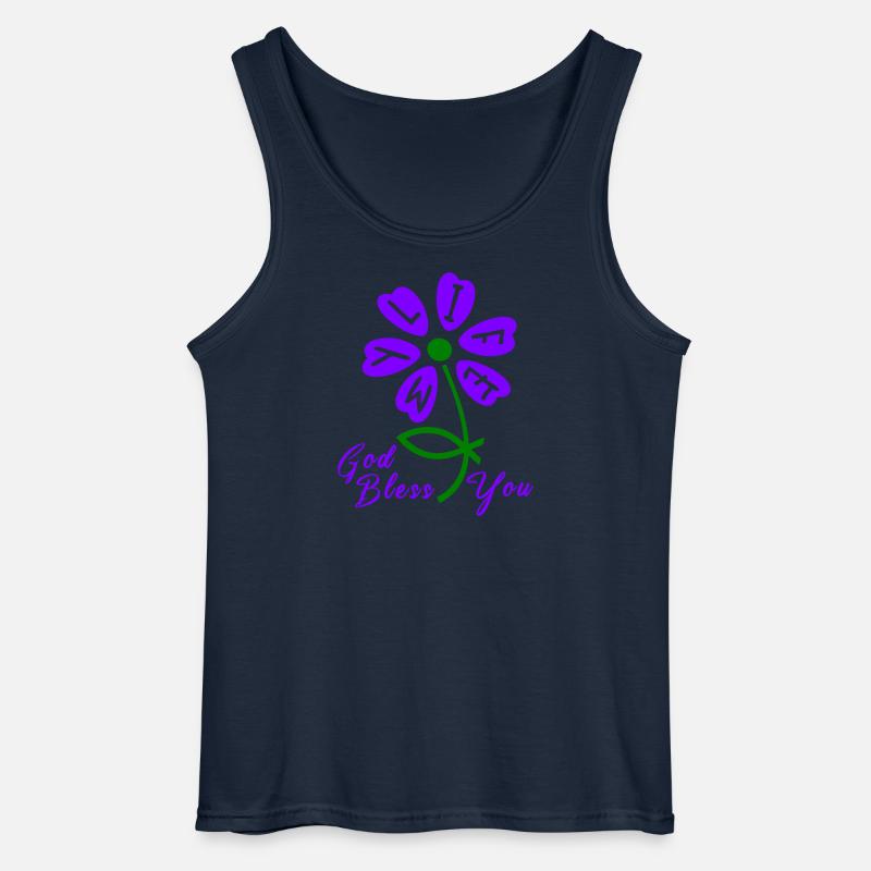 Kirche god bless you - Gildan Männer Tank Top - Navy