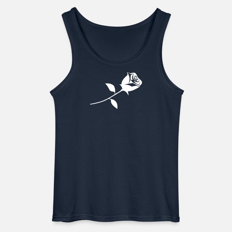 Eine Rose - Gildan Männer Tank Top - Navy