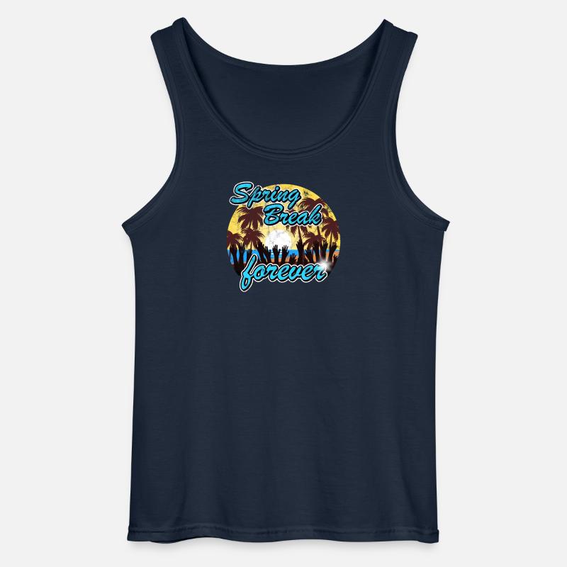 Spring Break forever - Gildan Men’s Tank Top - navy