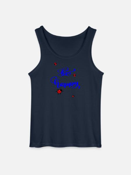 be happy - Gildan Männer Tank Top - Navy