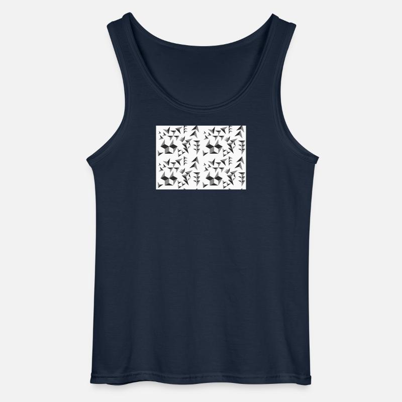 Piramidi modello Deco in bianco e nero - Canotta da uomo Gildan - navy