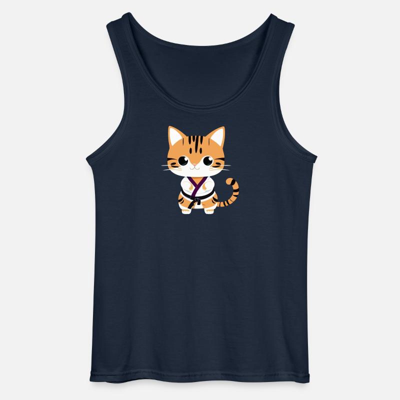 Karate Kätzchen - Gildan Männer Tank Top - Navy