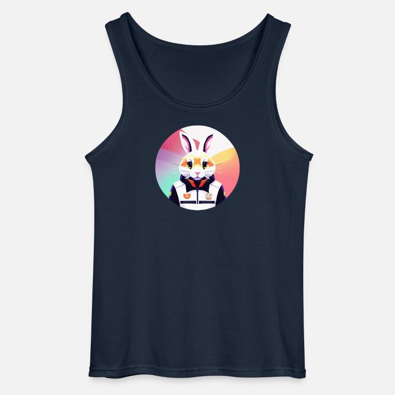 Bunny, Rabbit, Easter Bunny - Gildan Men’s Tank Top - navy