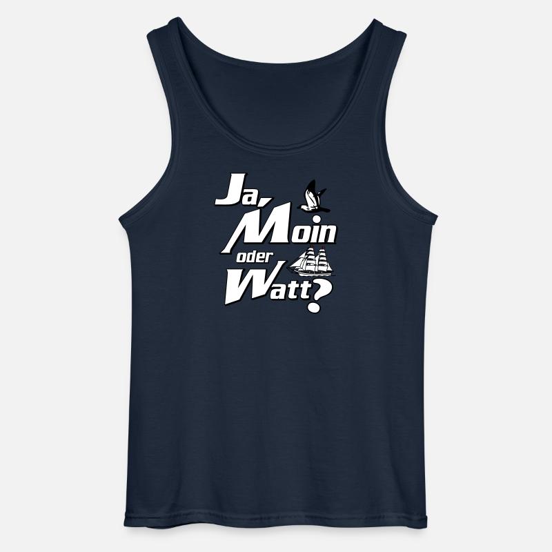 Ja Moin oder Watt? - Gildan Männer Tank Top - Navy