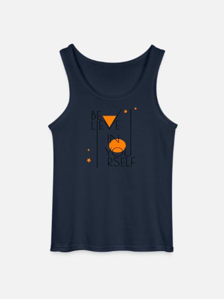 believe in yourself - Gildan Men’s Tank Top - navy