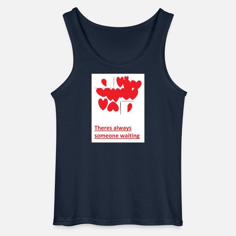 Immer Jemand Wartet Herz Collage - Gildan Männer Tank Top - Navy