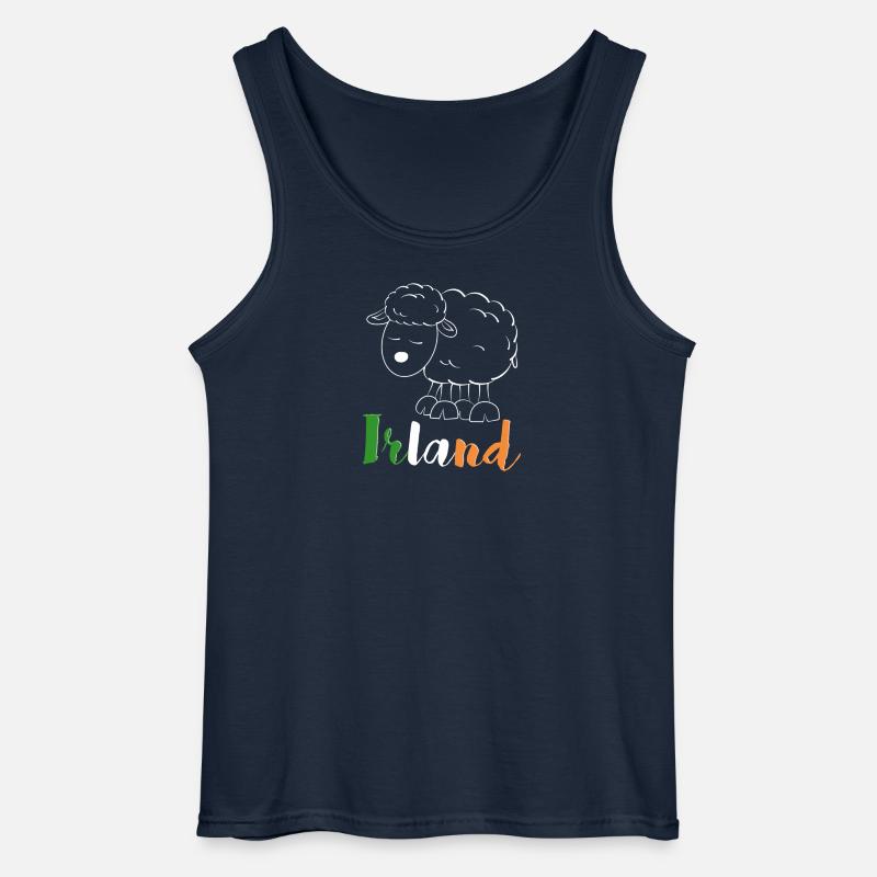 Irland Schaf (bunte Version) - Gildan Männer Tank Top - Navy
