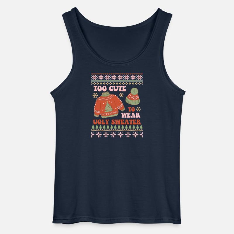 Hässlicher Weihnachtspullover - Gildan Männer Tank Top - Navy