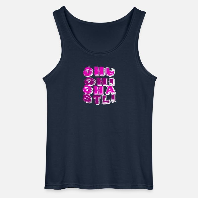 Chuchichästli Kultbegriff Schweizer Dialekt - Gildan Männer Tank Top - Navy