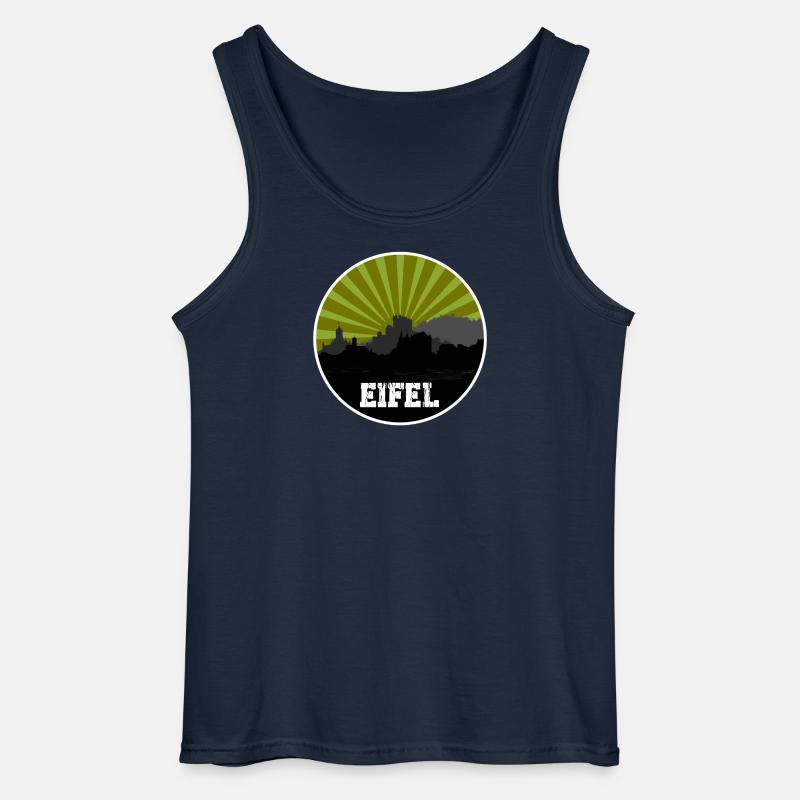 Eifel Skyline Retro - Gildan Männer Tank Top - Navy