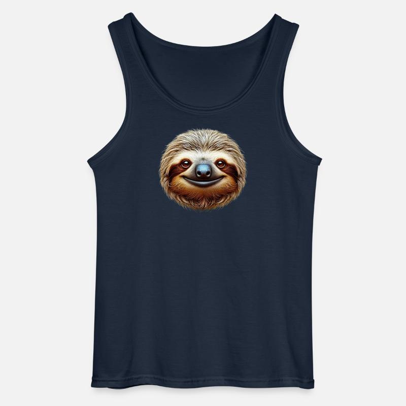 Faultier - Gildan Männer Tank Top - Navy