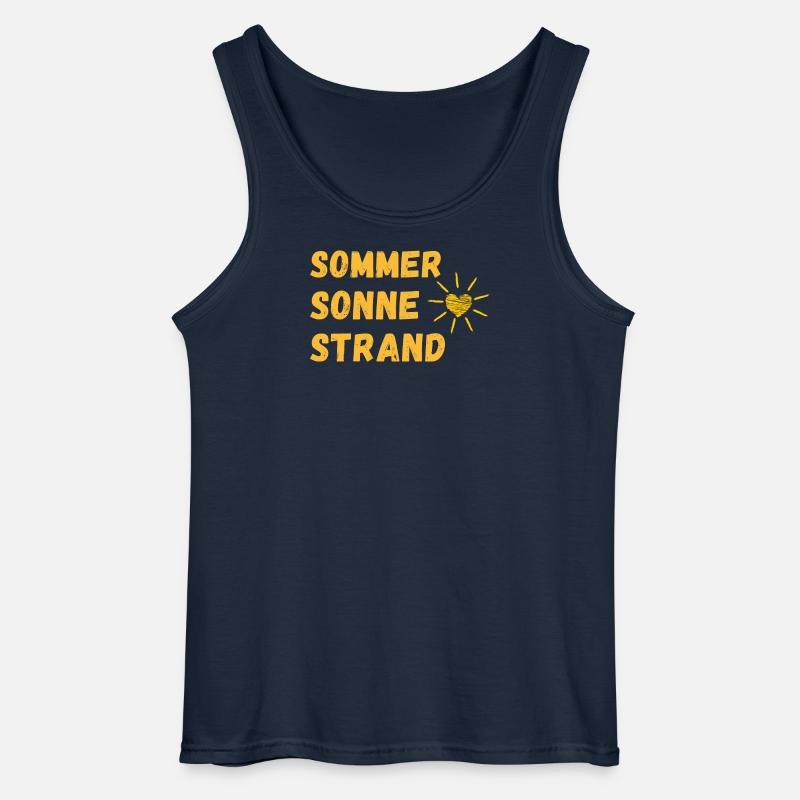 Sommer - Sonne - Strand - Endlich Urlaubszeit! - Gildan Männer Tank Top - Navy