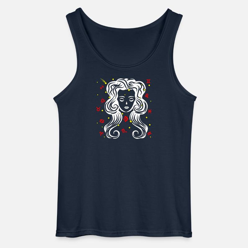 Jungfrau-Farbe - Gildan Männer Tank Top - Navy