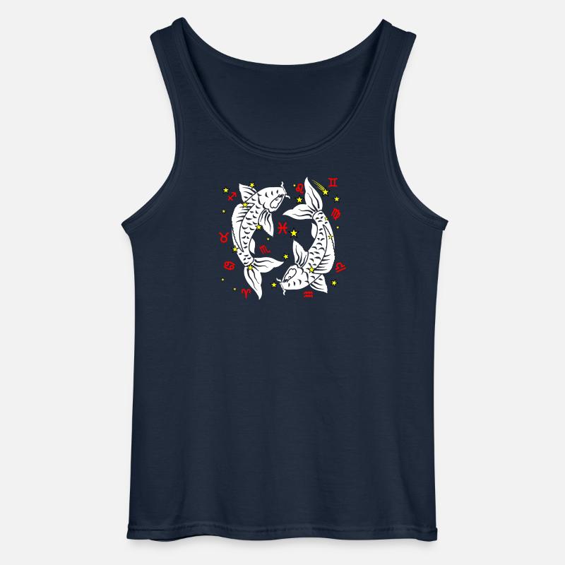 Fischfarbe - Gildan Männer Tank Top - Navy