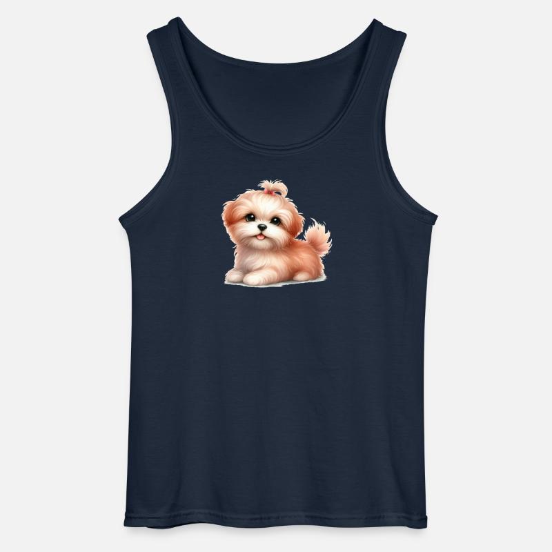 Süßer Hund - Gildan Männer Tank Top - Navy