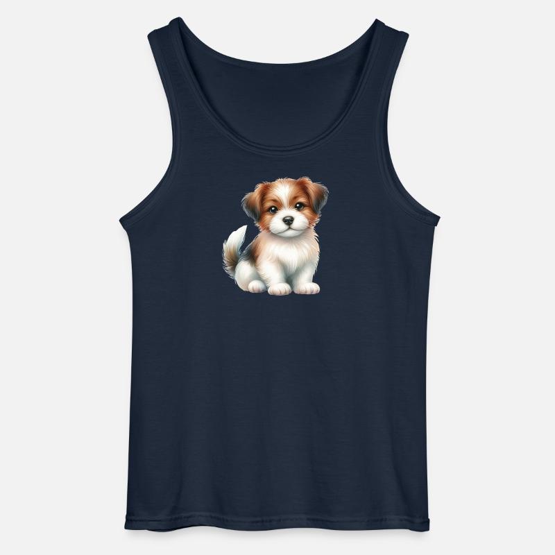 Süßer Hund - Gildan Männer Tank Top - Navy