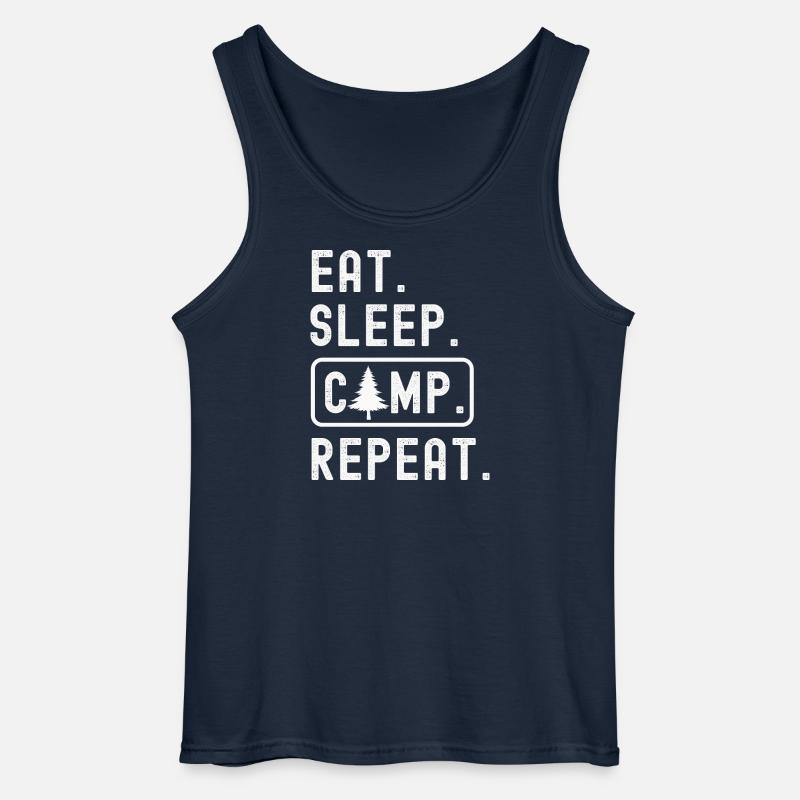Campen Camping - Gildan Männer Tank Top - Navy