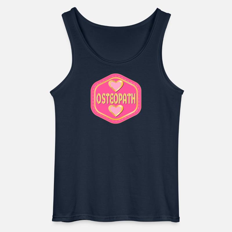 HERZ-OSTEOPATH - Gildan Männer Tank Top - Navy