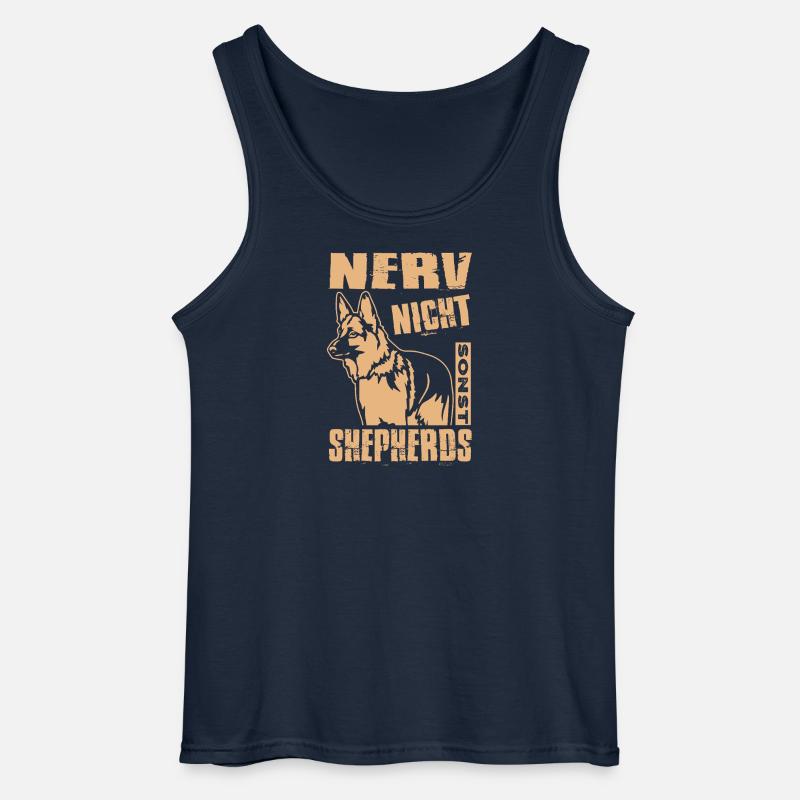 Schäferhund Geschenke Hund Herrchen Gassi - Gildan Männer Tank Top - Navy