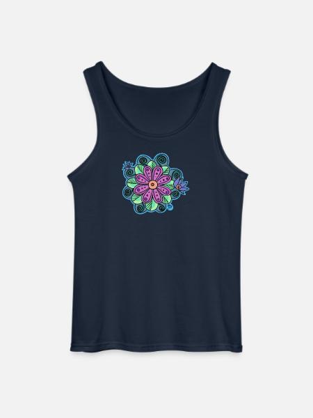 Blume - Gildan Männer Tank Top - Navy