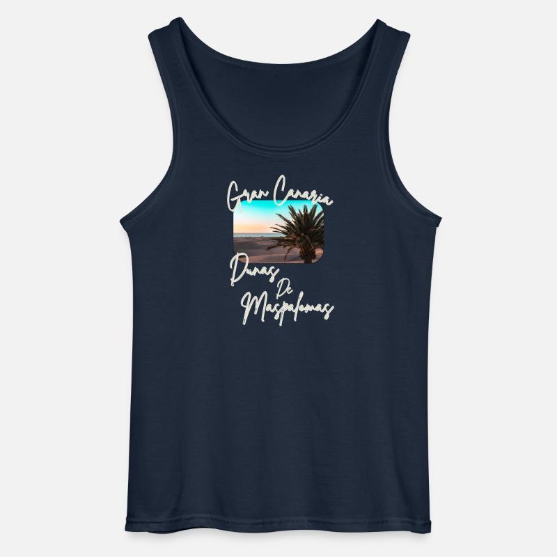 Dunas de Maspalomas – Gran Canaria’s - Gildan Männer Tank Top - Navy