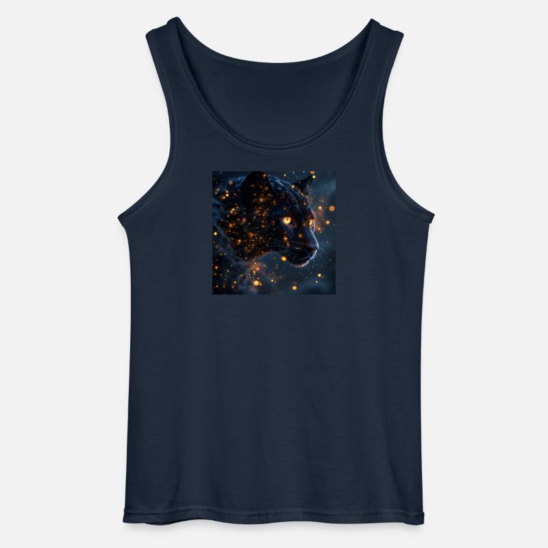 Krafttier Schwarzer Guepard - Gildan Männer Tank Top - Navy