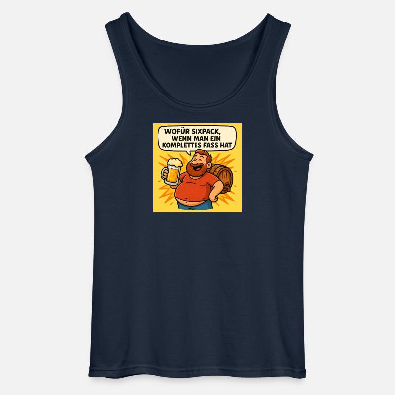 Six Pack oder Fass - Gildan Männer Tank Top - Navy