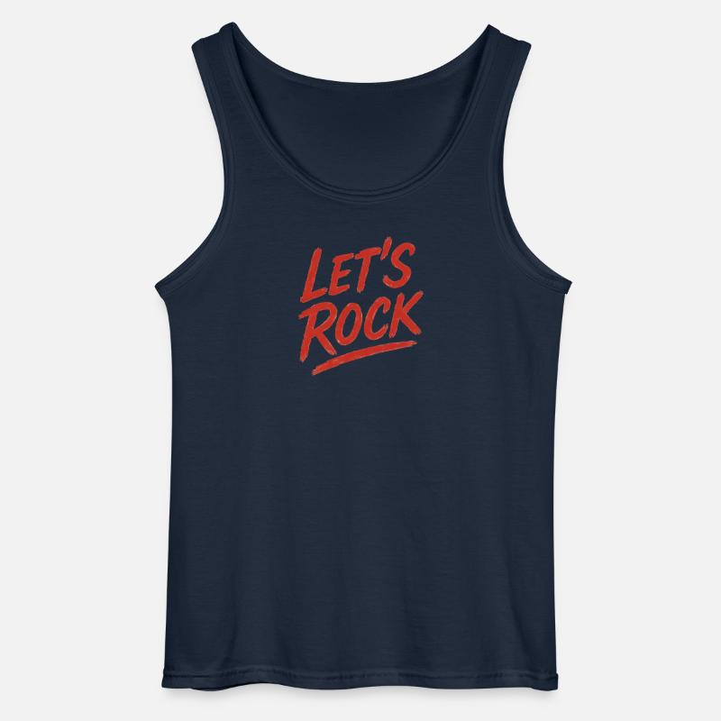 Lebendiges Rock-Text-Grafikdesign - Gildan Männer Tank Top - Navy