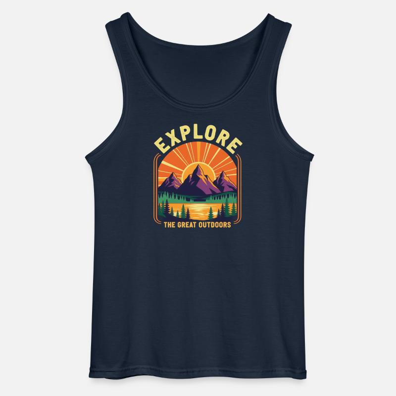 Explore the great outdoors - Gildan Männer Tank Top - Navy