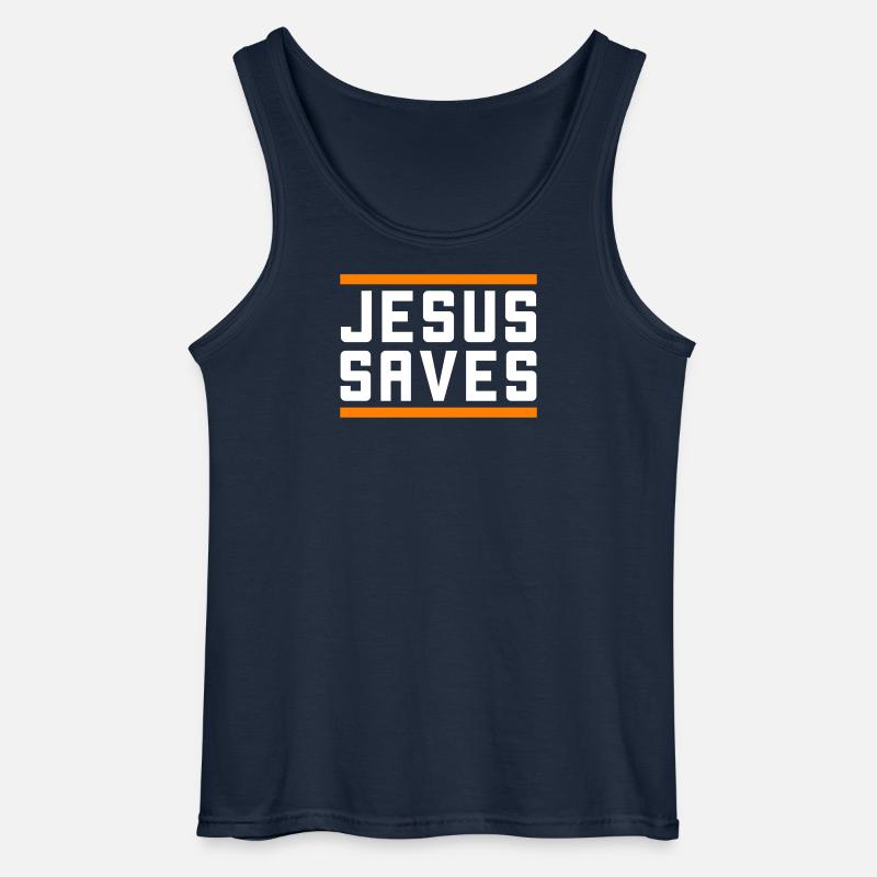 Jesus Rettet Christlich - Gildan Männer Tank Top - Navy