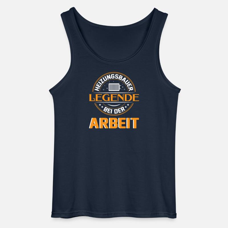 Heating Engineer Heating Construction Plumber Plumber - Gildan Men’s Tank Top - navy