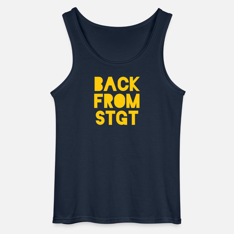 Back from Stuttgart - Gildan Männer Tank Top - Navy