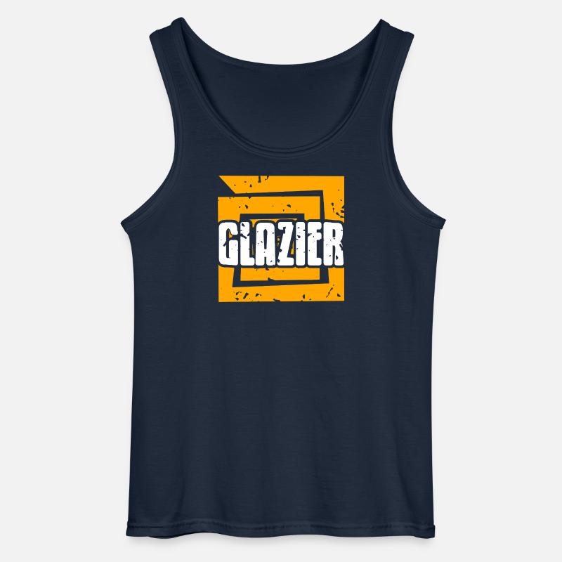 Evolution Glazier Funny Trade Job Progression - Gildan Männer Tank Top - Navy