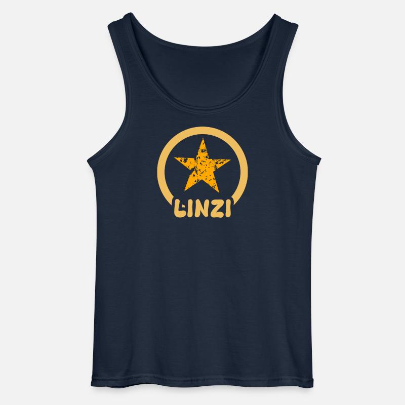 Vorname Linzi - Gildan Männer Tank Top - Navy