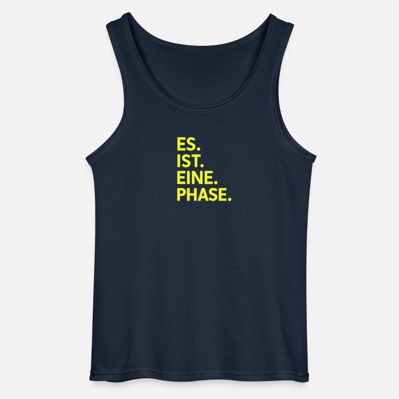 Es. Ist. Eine. Phase. Neongelb  - Gildan Männer Tank Top - Navy