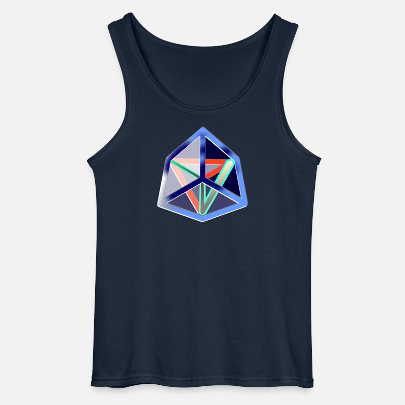Geometrischer Move (Icy Cube) - Gildan Männer Tank Top - Navy