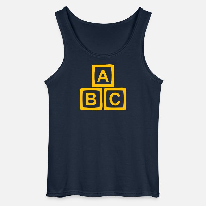 Conception de bloc ABC doré - Débardeur Gildan Homme - marine