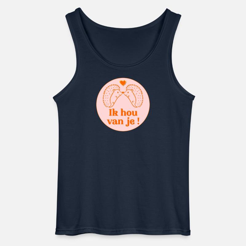 Ich liebe dich – Igel - Gildan Männer Tank Top - Navy