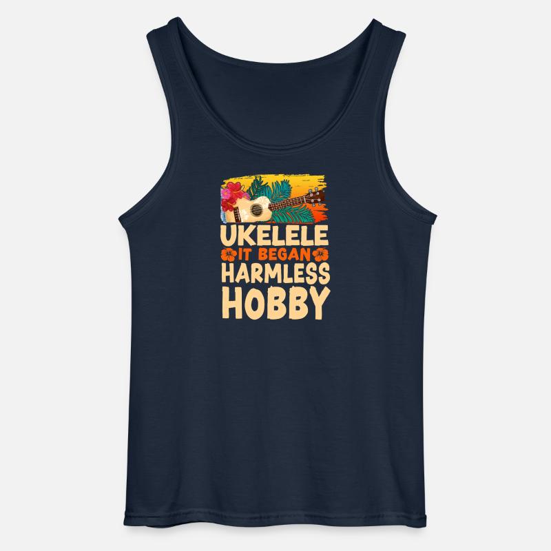 Hawaiian Ukulele Uke Ukulele It - Gildan Männer Tank Top - Navy