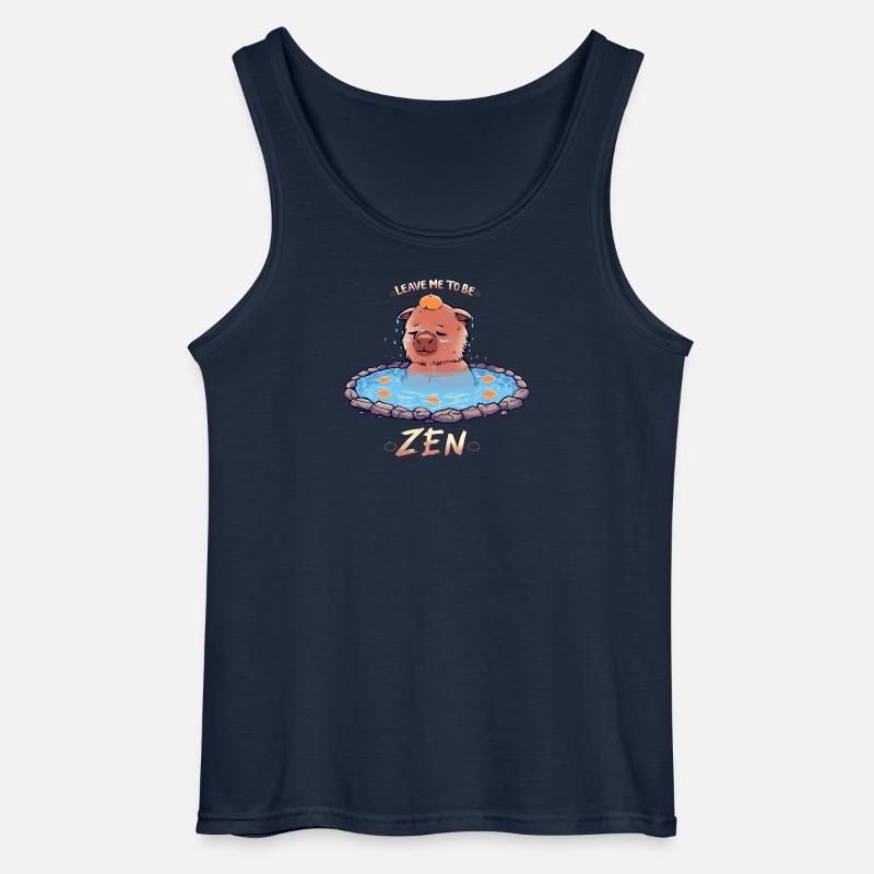 Ich möchte Zen Capybara sein - Gildan Männer Tank Top - Navy