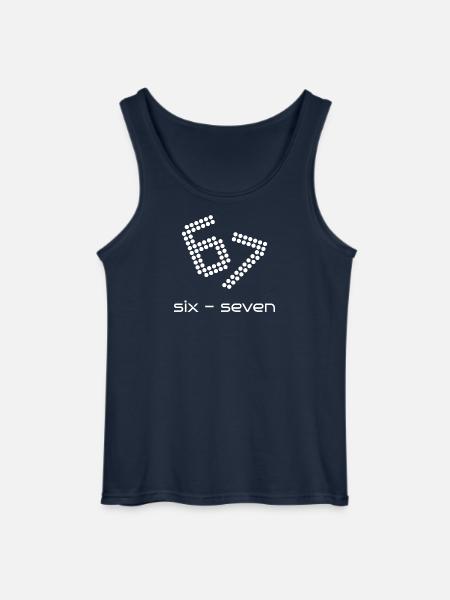 six seven 6 - 7 - Gildan Men’s Tank Top - navy