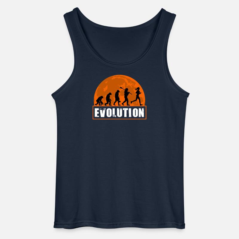 Running Evolution Running Girl Marathon Runner - Gildan Männer Tank Top - Navy