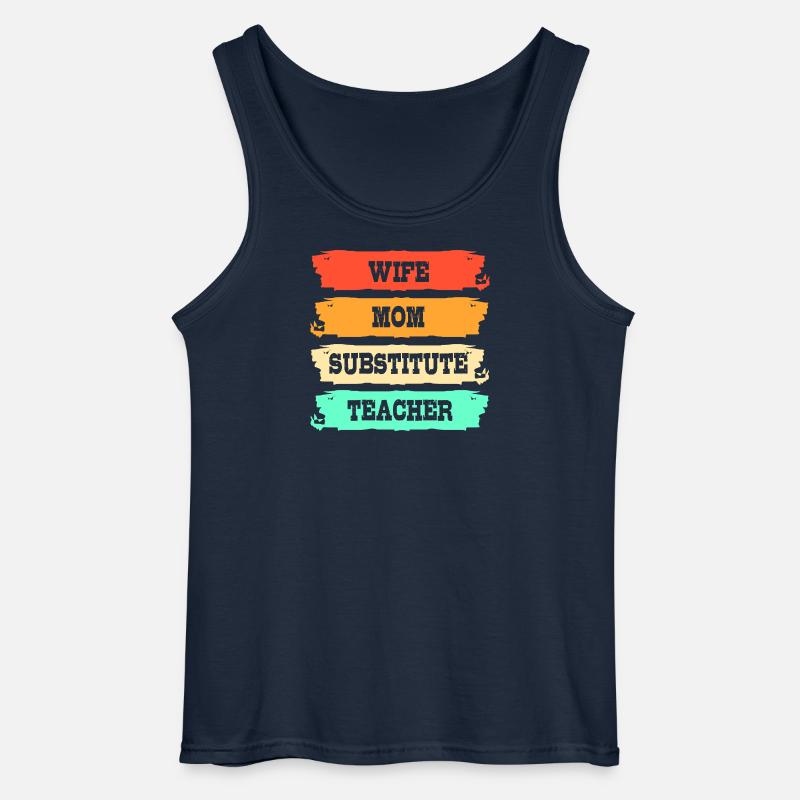 Vertretungslehrer Aushilfslehrer Ersatzlehrerin - Gildan Männer Tank Top - Navy