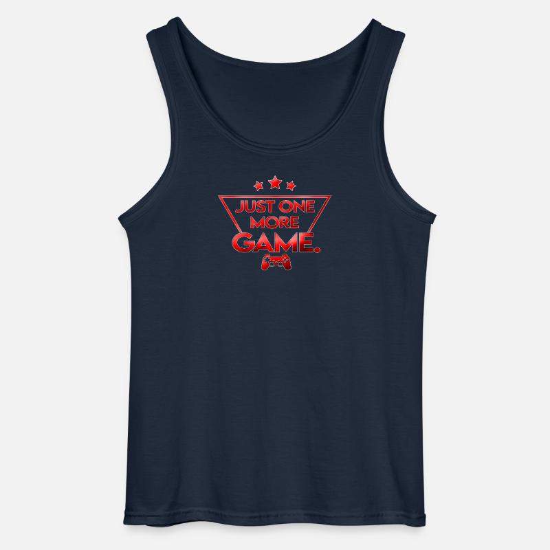 Just_one_more_game_-_rot_farbe - Gildan Männer Tank Top - Navy