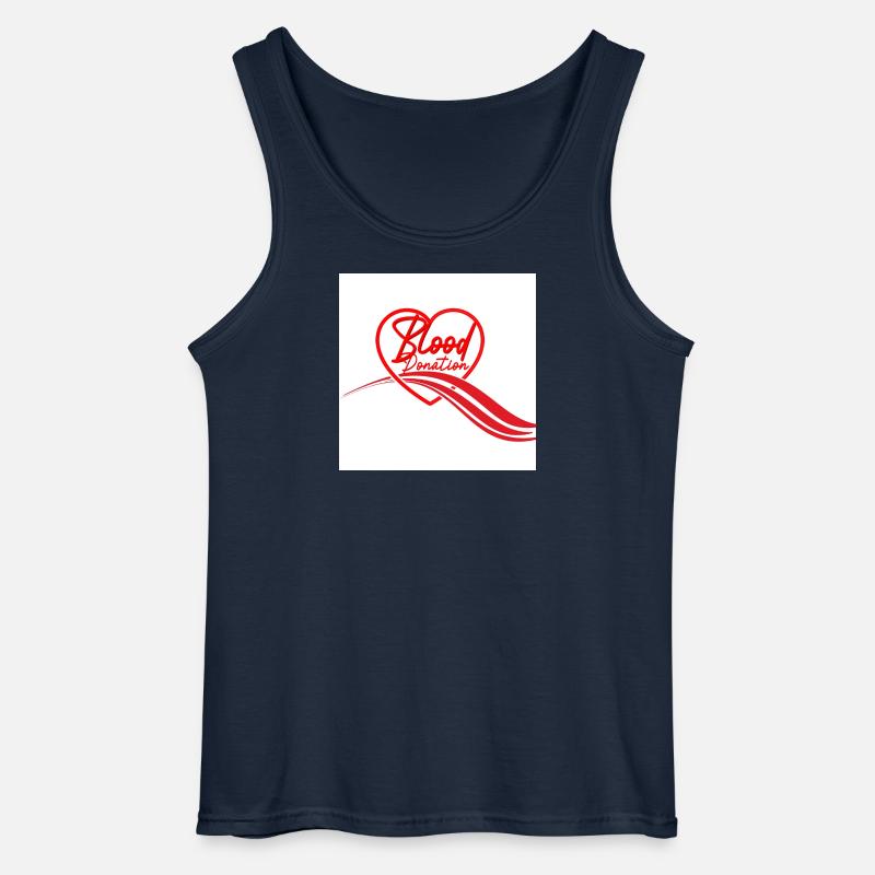Herz-Logo der Blutspende - Gildan Männer Tank Top - Navy