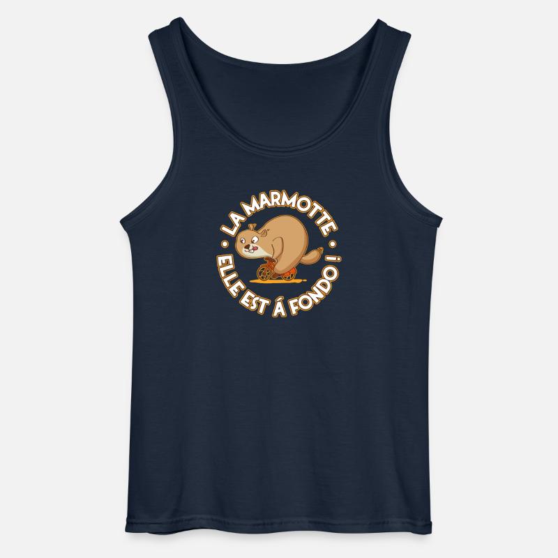 Murmeltier mit Vollgas einschalten - Gildan Männer Tank Top - Navy