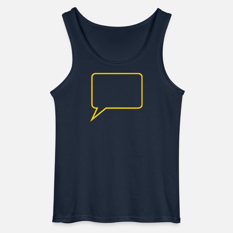 Personalize your own speech bubble comic - Gildan Men’s Tank Top - navy