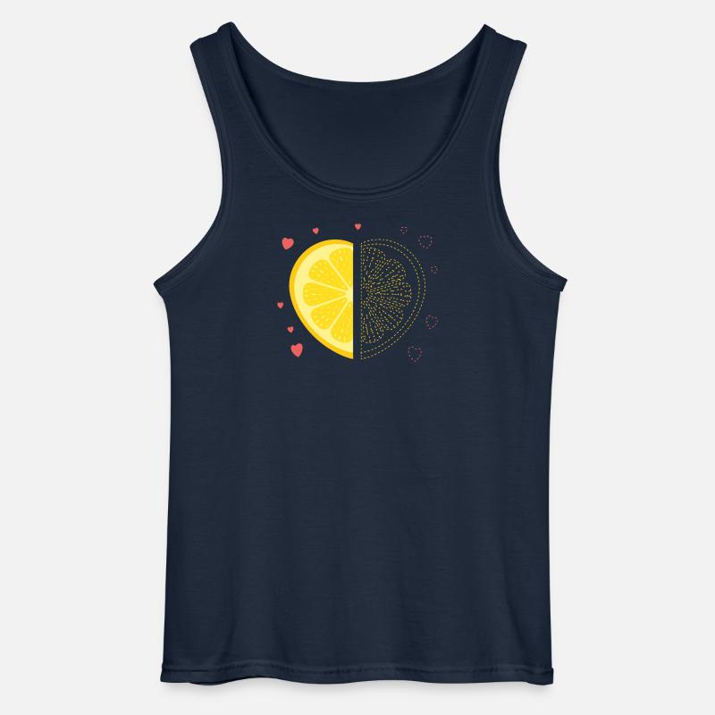 Zitronenherz – Missing My Other Half - Gildan Männer Tank Top - Navy