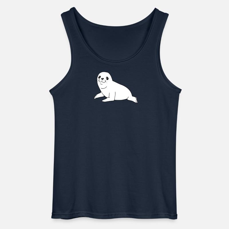 Robbe Seehund Robben Seehunde - Gildan Männer Tank Top - Navy